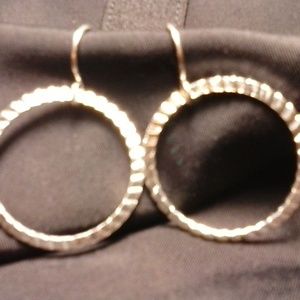 Silver plated hoop earrings Sterling Silver ear wi